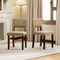 Costway Wooden Dining Chair Set of 2/4 with Acacia Wood Frame Padded Seat & Back Home Beige